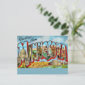  Minnesota Vintage Postcard  Postkarte (Stehend Vorderseite)