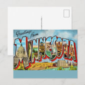 Minnesota Vintage Postkarte (Vorne/Hinten)