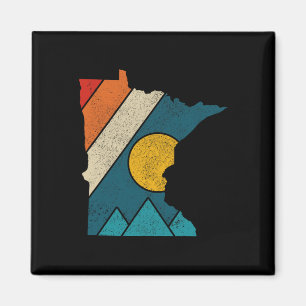 Minnesota Vintage-Staatskarte Berge Wandern Stolz Magnet