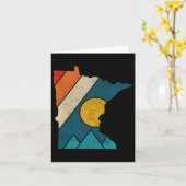 Minnesota Vintager Staat Karte Bergsee-Zauber (Gelbe Blume)