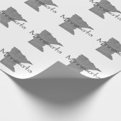 Minnesota Vintages Chalkboard Grau Antike Geschenkpapier (Ecke)