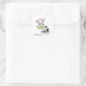 Minnesota vogel und Blume Quadratischer Aufkleber (Tasche)