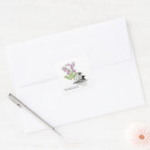 Minnesota vogel und Blume Quadratischer Aufkleber (Umschlag)