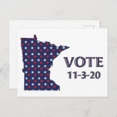 Minnesota Vote Postkarte (Vorne/Hinten)