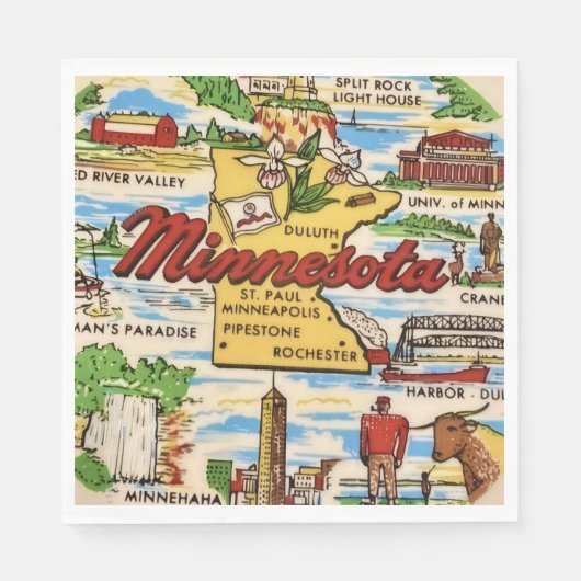 Minnesota Wahrzeichen Party Serviette (Vorderseite)