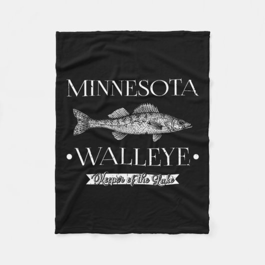 Minnesota Walleye Mittelwestliche Fischerei Fische Fleecedecke (Vorderseite)