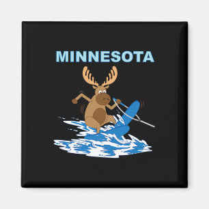Minnesota Wasserskiing Elch Moose Lake Urlaub Magnet