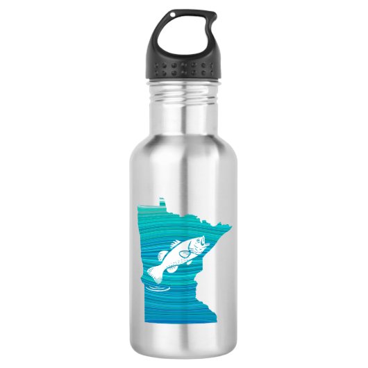 Minnesota Wave Angeln Edelstahlflasche (Vorderseite)