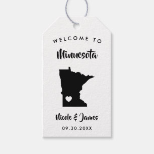 Minnesota Wedding Welcome Bag Tags, Karte Geschenkanhänger