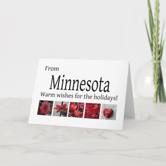 Minnesota Weihnachtskarte, Staat spezifisch Feiertagskarte (Vorderseite)