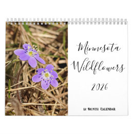 Minnesota Wildblume 2026 12 Monatsmauer Kalender