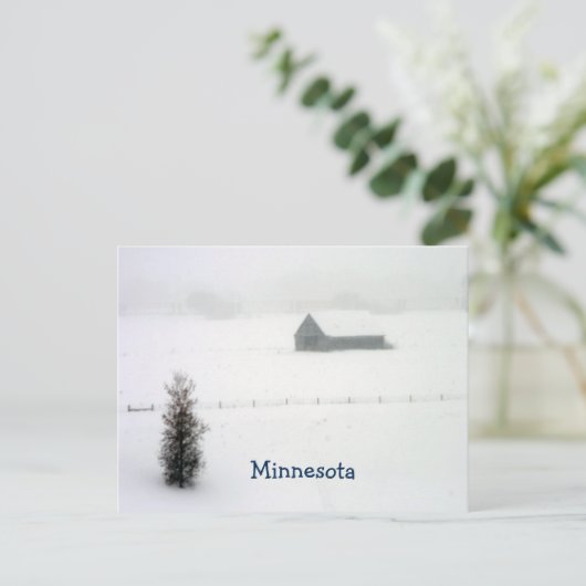 Minnesota-Winter-Postkarte Postkarte (Stehend Vorderseite)