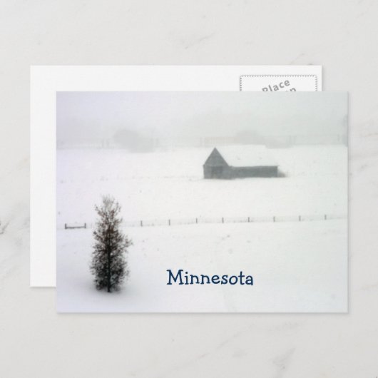 Minnesota-Winter-Postkarte Postkarte (Vorne/Hinten)