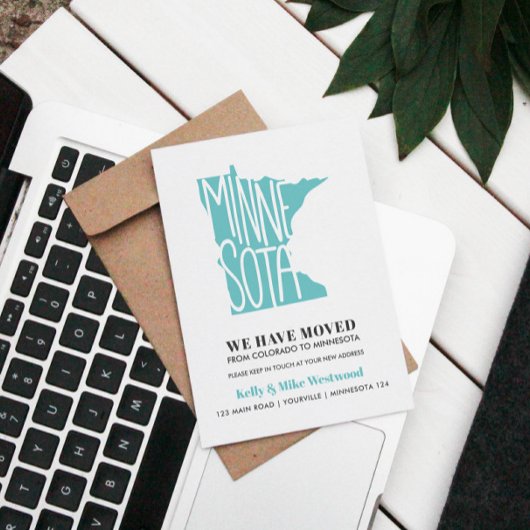 MINNESOTA Wir haben neue Adresse Neue Zuhause vers Postkarte