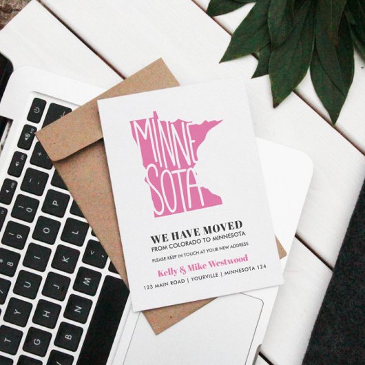 MINNESOTA Wir haben neue Adresse Neue Zuhause vers Postkarte