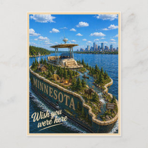 Minnesota Wish You Were Here State Serie Postkarte