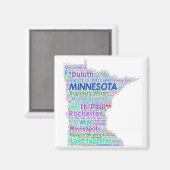 Minnesota Word Cloud Magnet (Vorderseite/Rückseite)