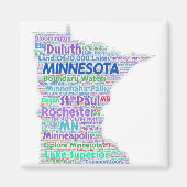 Minnesota Word Cloud Magnet (Vorne)