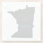 Minnesota You Betcha Glass Untersetzer (Rückseite)