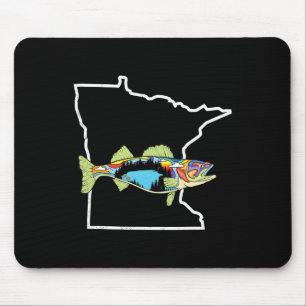 Minnesota Zander-Angeln Süßwasser-Angler Zander-Fi Mousepad