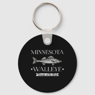 Minnesota Zander Mittelwesten Angeln Fischer Angle Schlüsselanhänger
