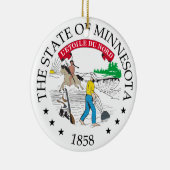 Minnesota-Zeichen Keramik Ornament (Rechts)