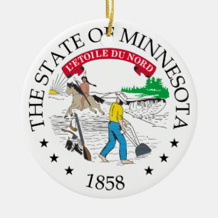 Minnesota-Zeichen Keramik Ornament