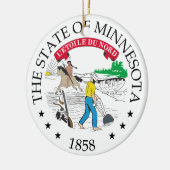 Minnesota-Zeichen Keramik Ornament (Links)