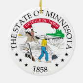 Minnesota-Zeichen Keramik Ornament (Hinten)