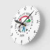 Minnesota-Zeichen Runde Wanduhr (Winkel)