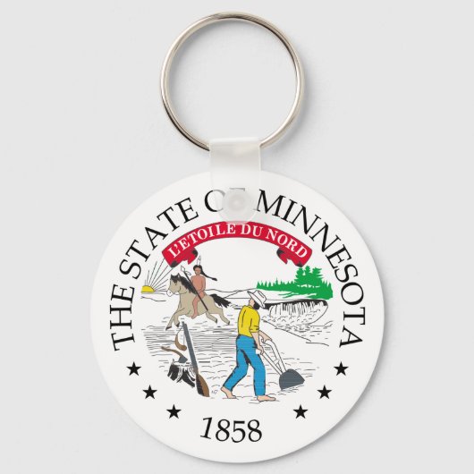 Minnesota-Zeichen Schlüsselanhänger (Vorderseite)