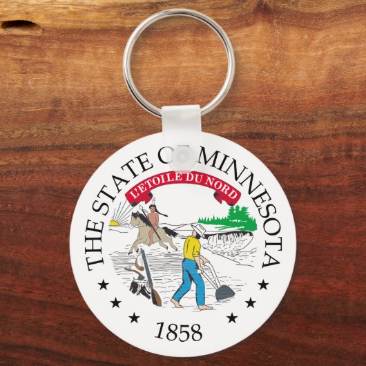 Minnesota-Zeichen Schlüsselanhänger (Vorderseite)