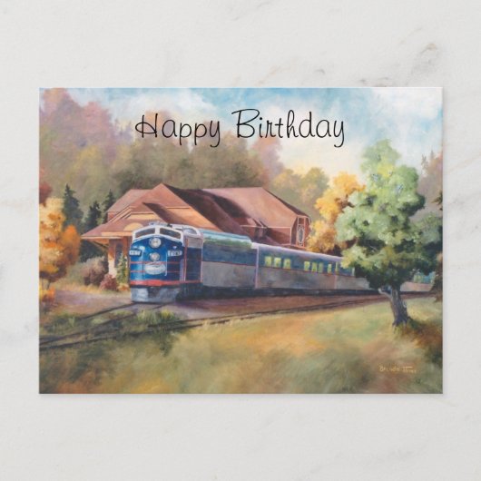 Minnesota Zephyr Bahn Geburtstag Postkarte (Vorderseite)