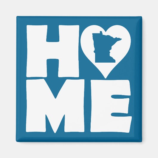 Minnesota Zuhause Heart Staat Kühlschrankmagnet (Vorne)