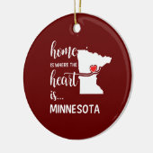 Minnesota Zuhause ist das Herz Keramik Ornament (Links)