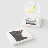 Minnesota Zuhause Marble Stone Untersetzer (Seitenansicht)