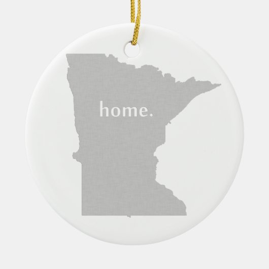 Minnesota-Zuhause-Silhouette-Staatskarte Keramikornament (Vorne)