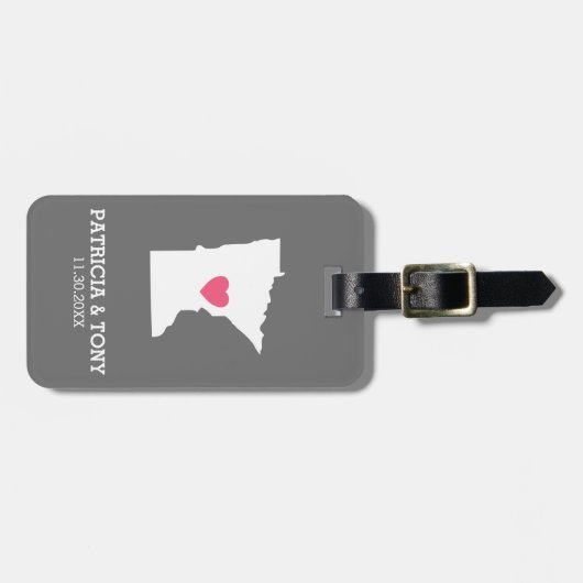 Minnesota Zuhause Staat Liebe mit Optinal Heft Gepäckanhänger (Vorderseite horizontal)