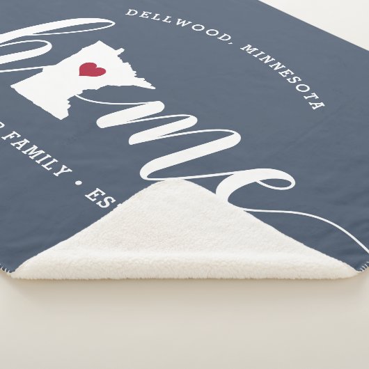 Minnesota Zuhause Staat Personalisiert Sherpadecke (3/4)
