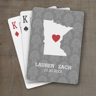 Minnesota Zuhause Staat Stadtkarte - Custom Weddin Spielkarten