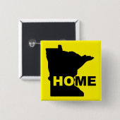 Minnesota Zuhause weg vom Staat Button Abzeichen B (Vorne & Hinten)