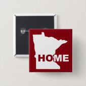 Minnesota Zuhause weg vom Staat Button Abzeichen B (Vorne & Hinten)
