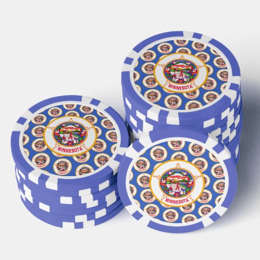 Minnesotan Flag, Flag of Minnesota Pokerchips (Stapel)
