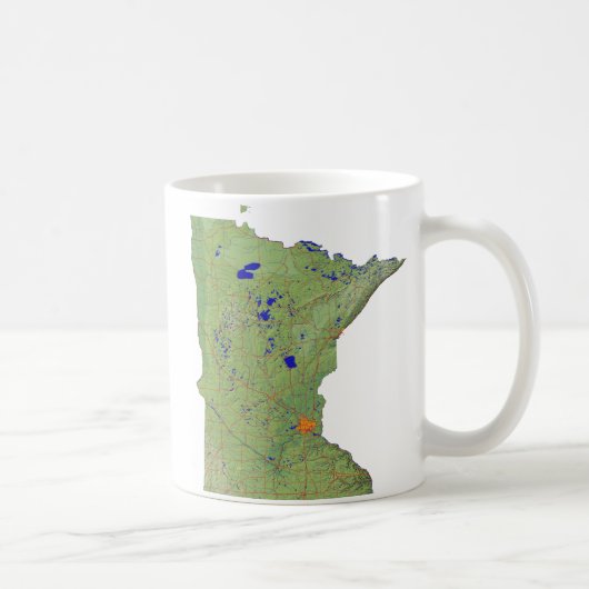Minnesotan Flag + Map-Tasse Kaffeetasse (Rechts)
