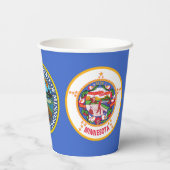 Minnesotan Flag & Seal, Flag of Minnesota Pappbecher (Rückseite)