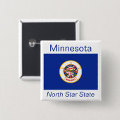 Minnesotan-Flaggen-Knopf Button (Vorne & Hinten)