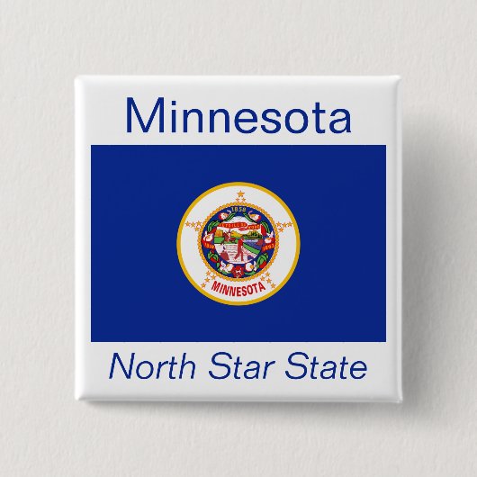 Minnesotan-Flaggen-Knopf Button (Vorderseite)