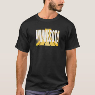 Minnesotan Lila & gelb Minnesota Retro Streifen T-Shirt