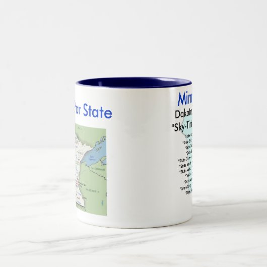 Minnesotasymbole u. -karte zweifarbige tasse (Mittel)