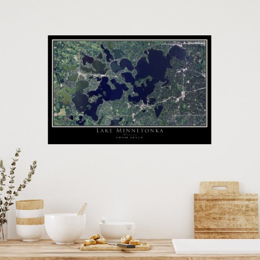 Minnetonka-Minnesota-Satellitenposter Poster (Küche)